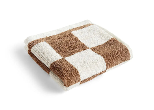 Check Wash Cloth: Cappuccino