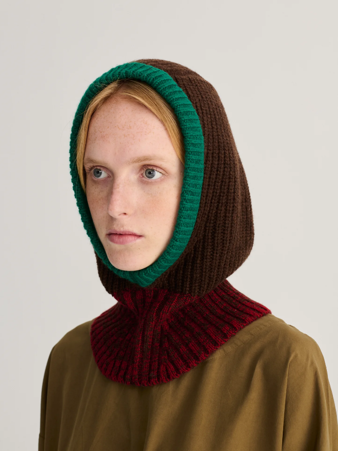 Colour Block Merino Wool Balaclava