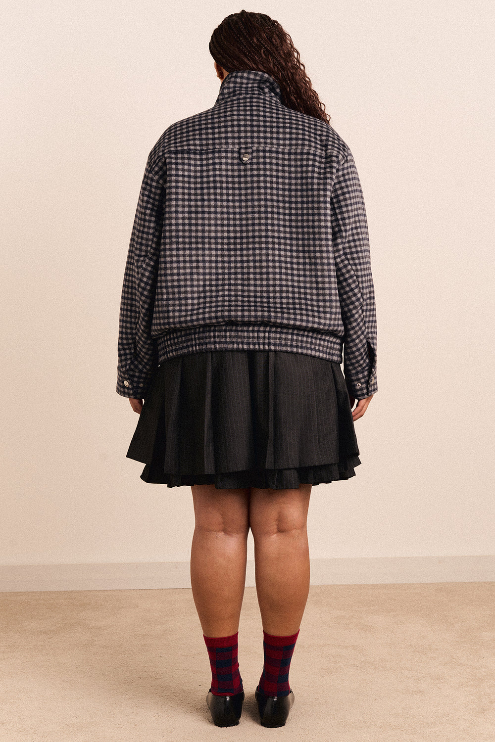 Pixie Wool Bomber - Willow Gingham