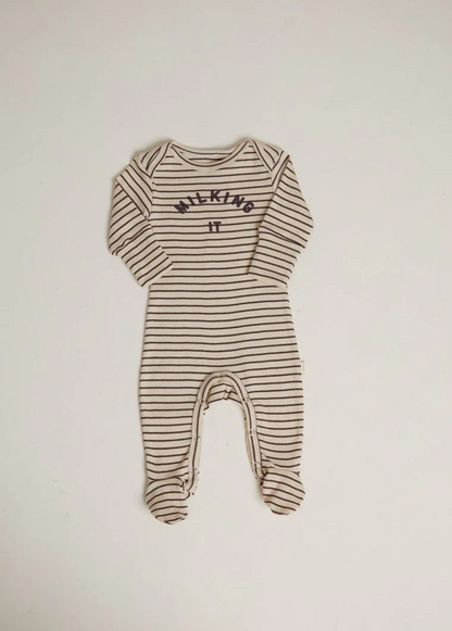 Milking it Onesie - Coco Stripe