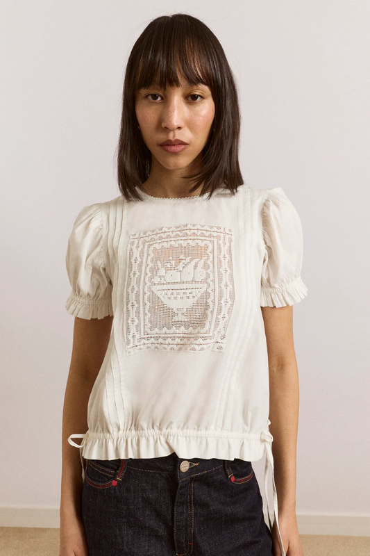 Mabel Lace Insert Blouse