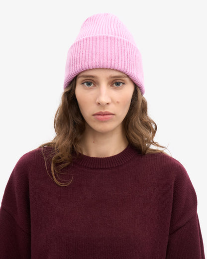 Merino Wool Beanie - Cherry Blossom