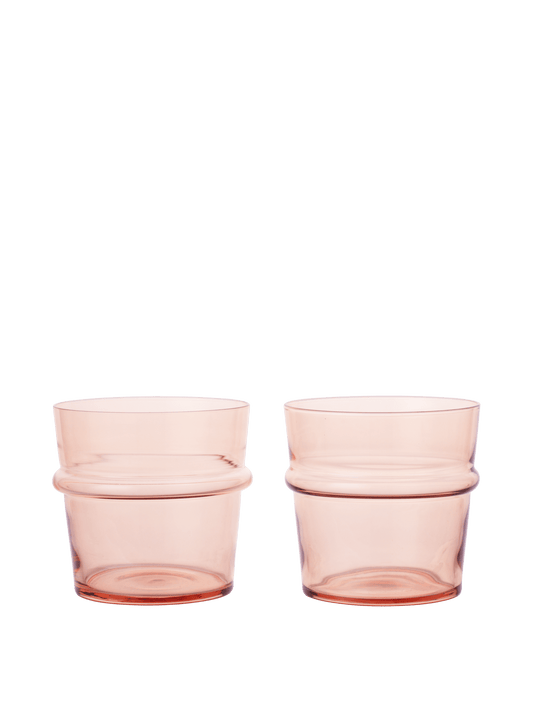 Boya Low Glasses Set of 2 - Blush