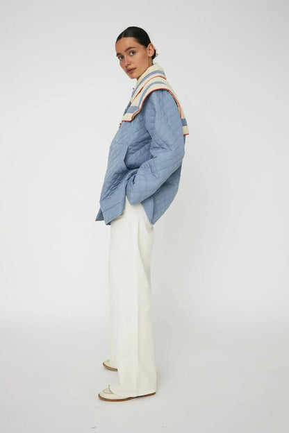 Oversized Quilted Sailor Coat