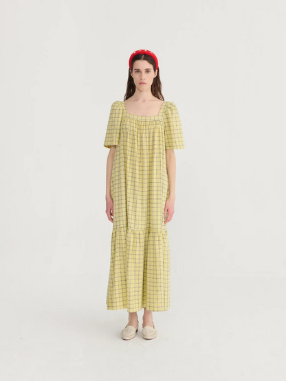 Spicy Window Check Crepe Dress