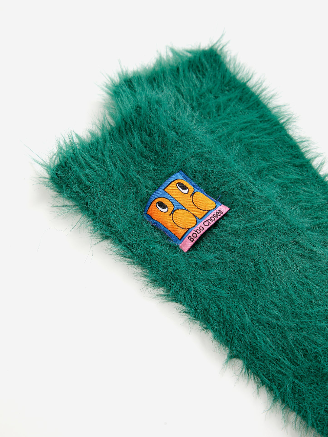 Furry Green Socks