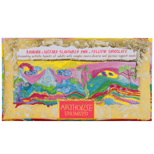 Peace, Rhubarb & Custard Flavoured Chocolate Bar