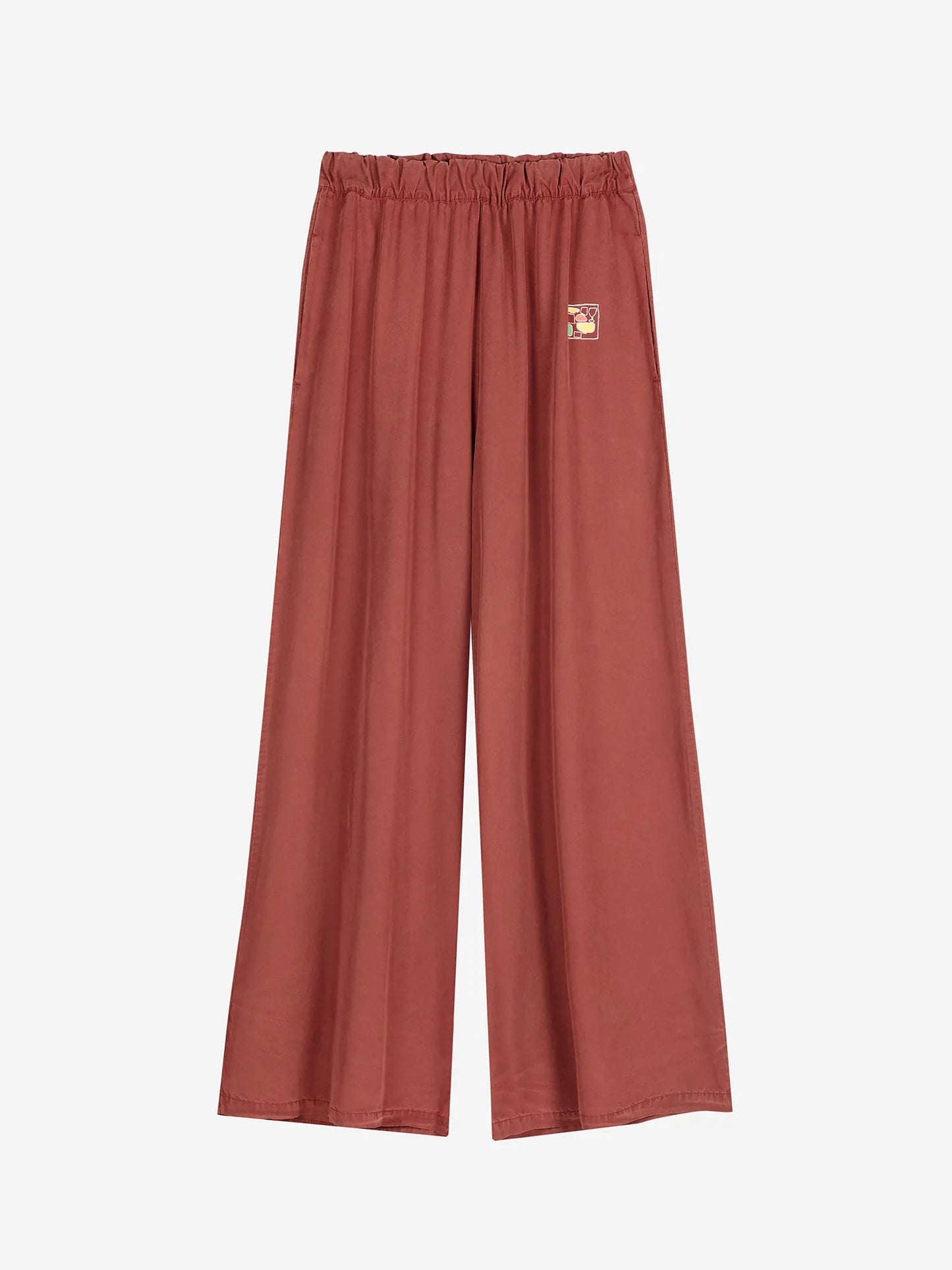 Burgundy Flared Long Pants