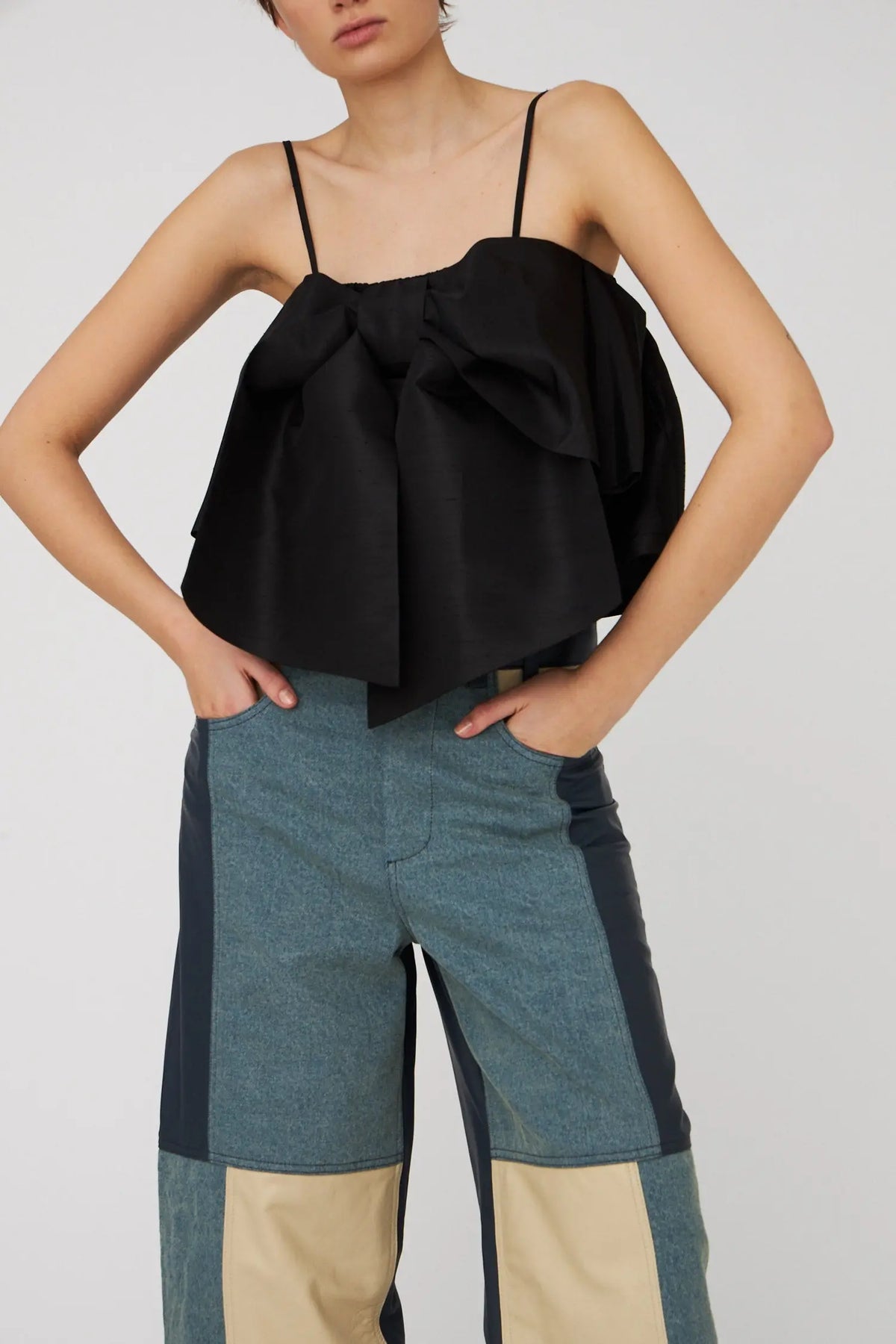 Crispy Bow Top - Black