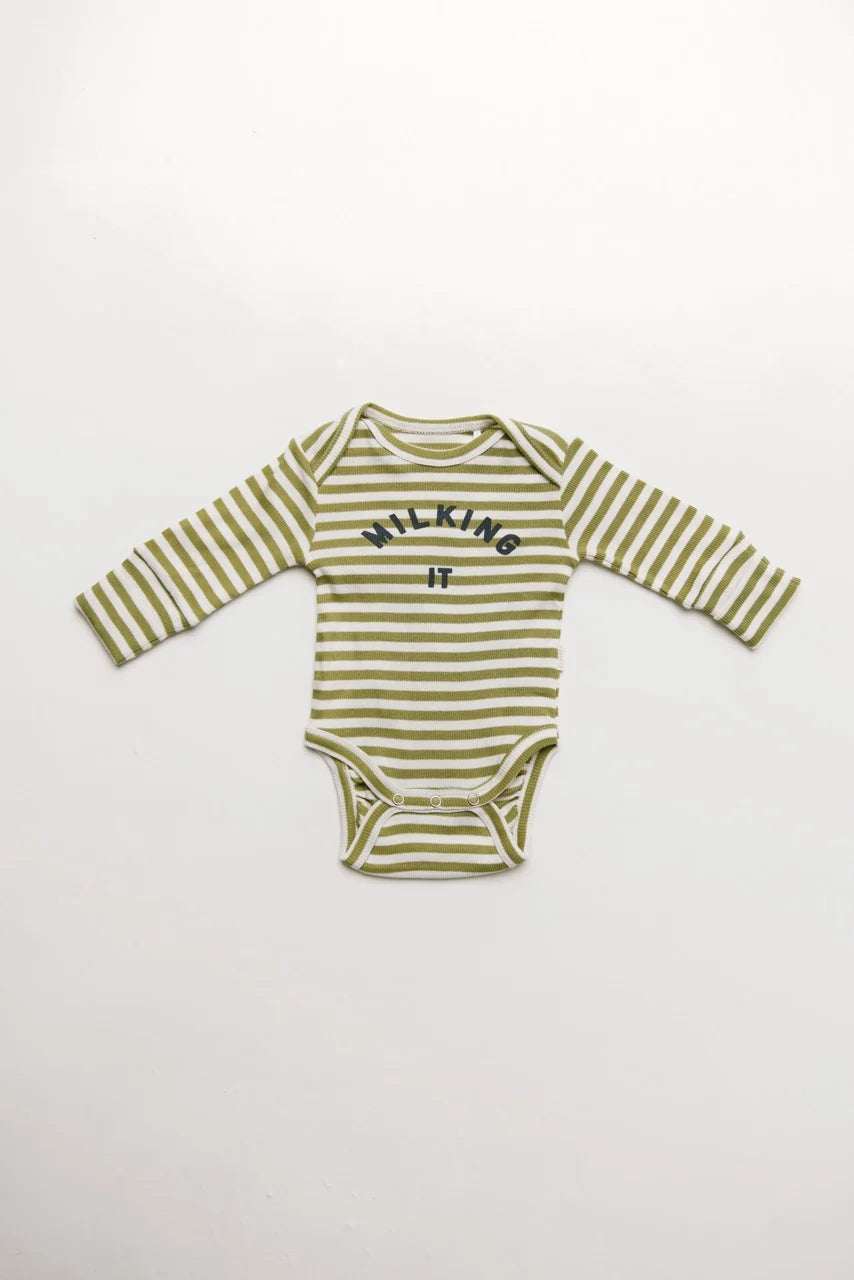 Milking it - Matcha Stripe Bodysuit