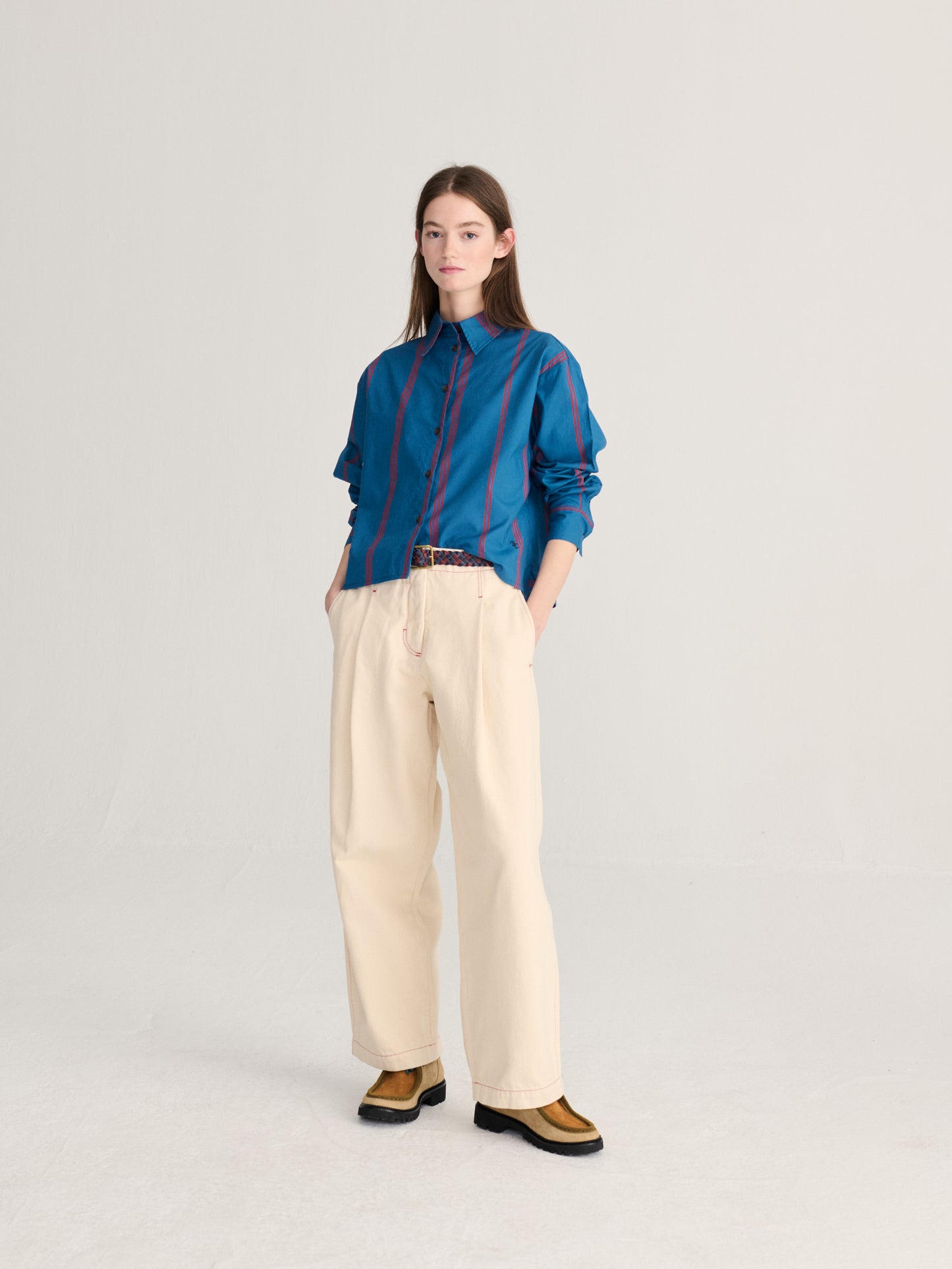Prussian Blue Stripe Shirt