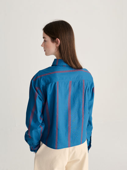 Prussian Blue Stripe Shirt