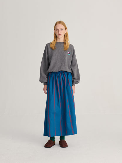 Prussian Blue Stripe Skirt