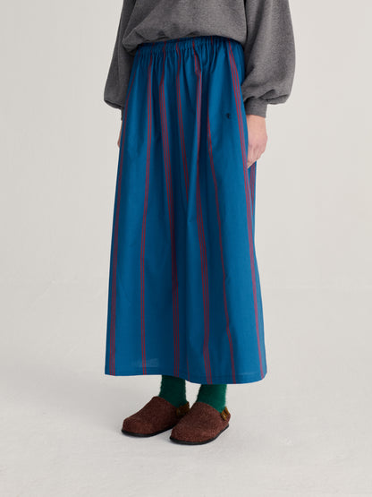 Prussian Blue Stripe Skirt