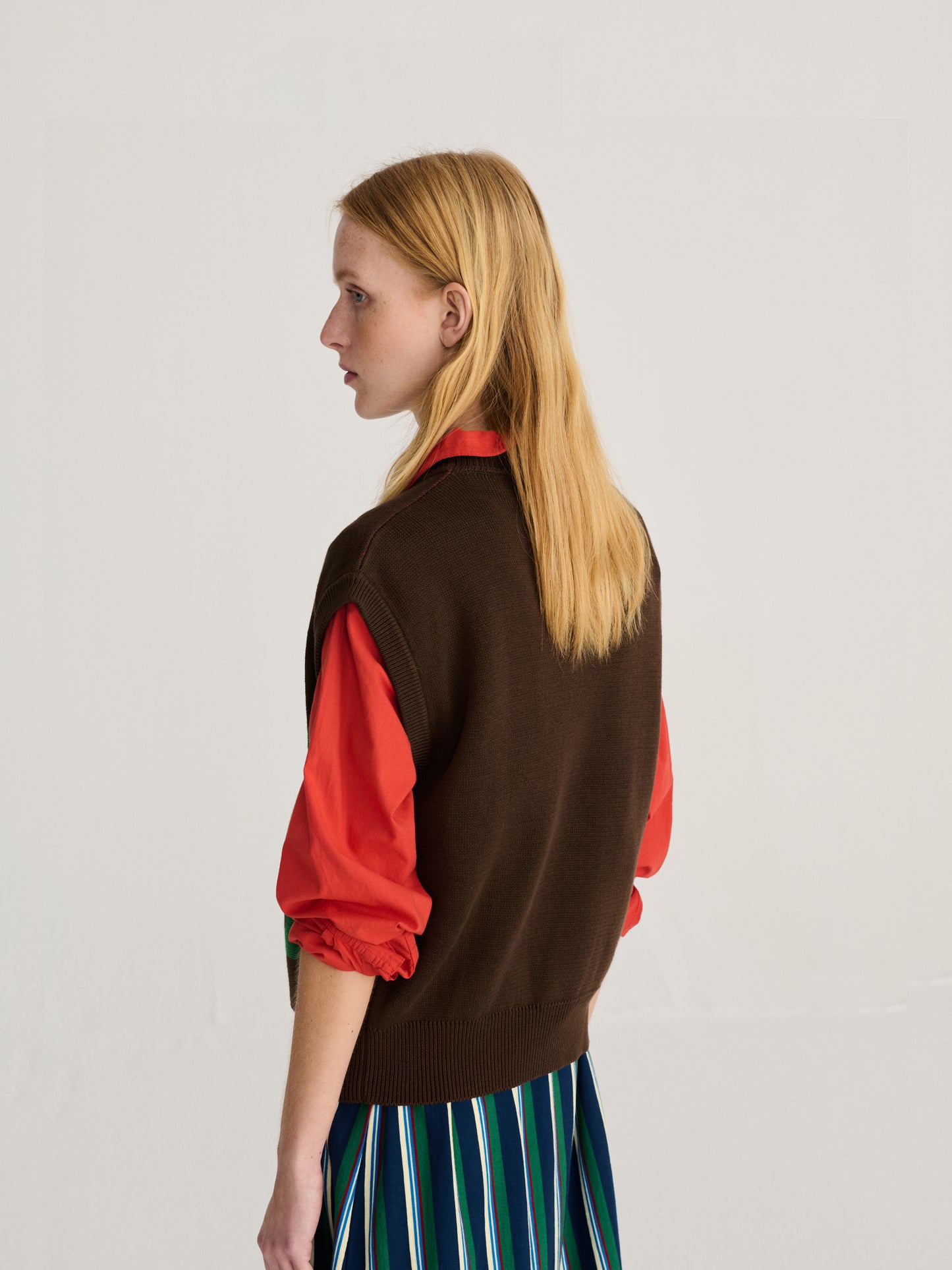 Dark Brown Knitted Vest