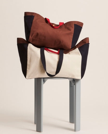 Weekend Bag Organic Medium - Cream Multi