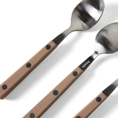 70s Cutlery: Tea Spoons, Set of 4 - Taupe
