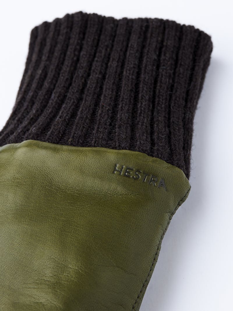 Tina Leather Mitten - Loden