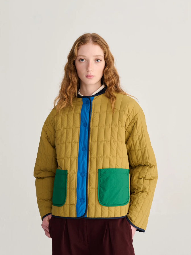 Colour-block Light Padded Reversable Jacket