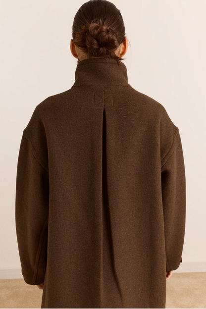 Agnes Wool Coat - Chocolate