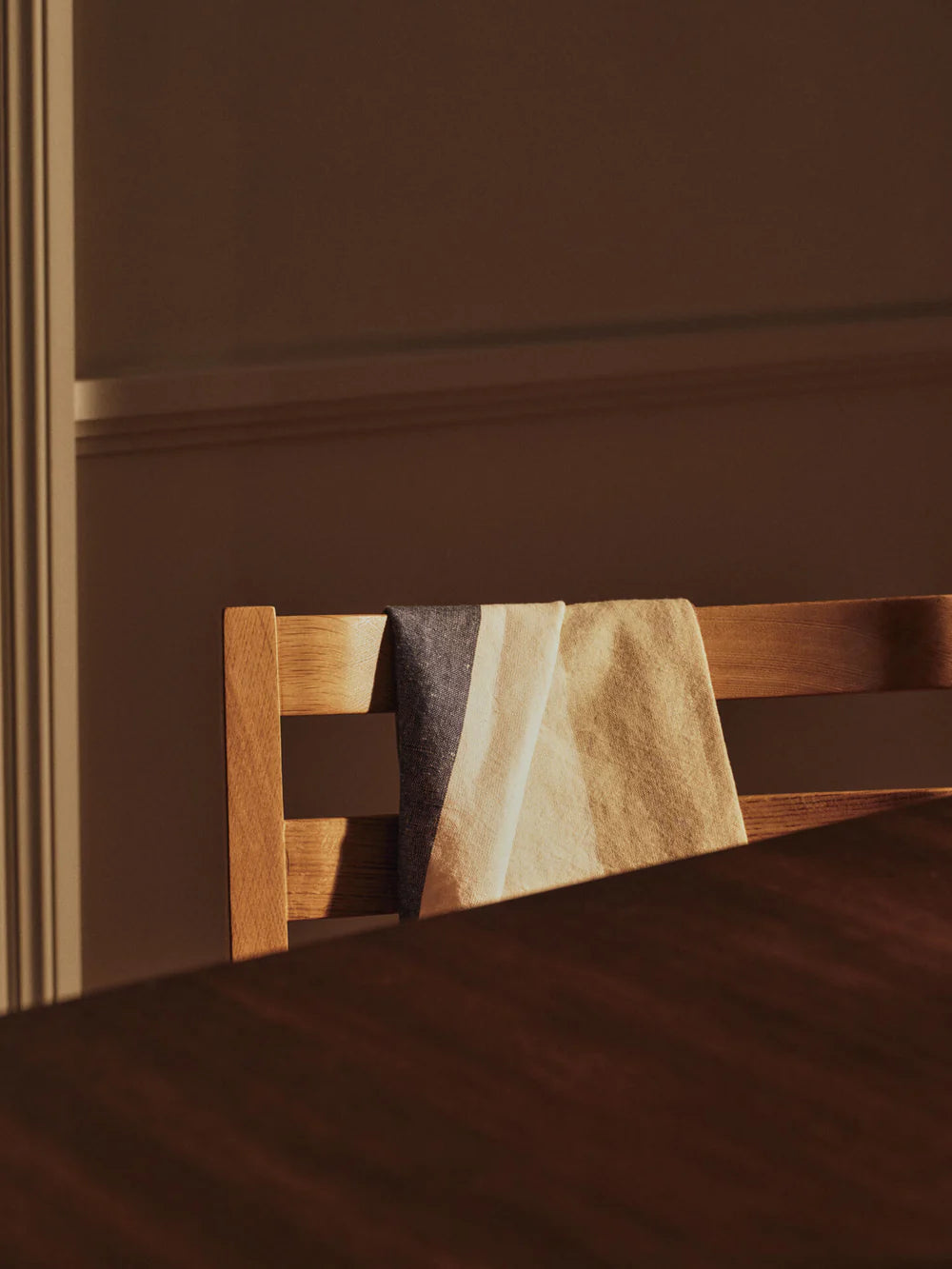 Hale Tea Towel: Cashmere/ Mocha/ Indigo