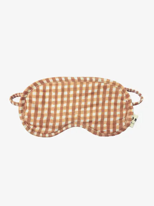 Organic Cotton Eye Mask - Fudge Gingham