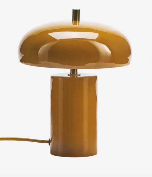 Enamel Table Lamp - Dark Mustard