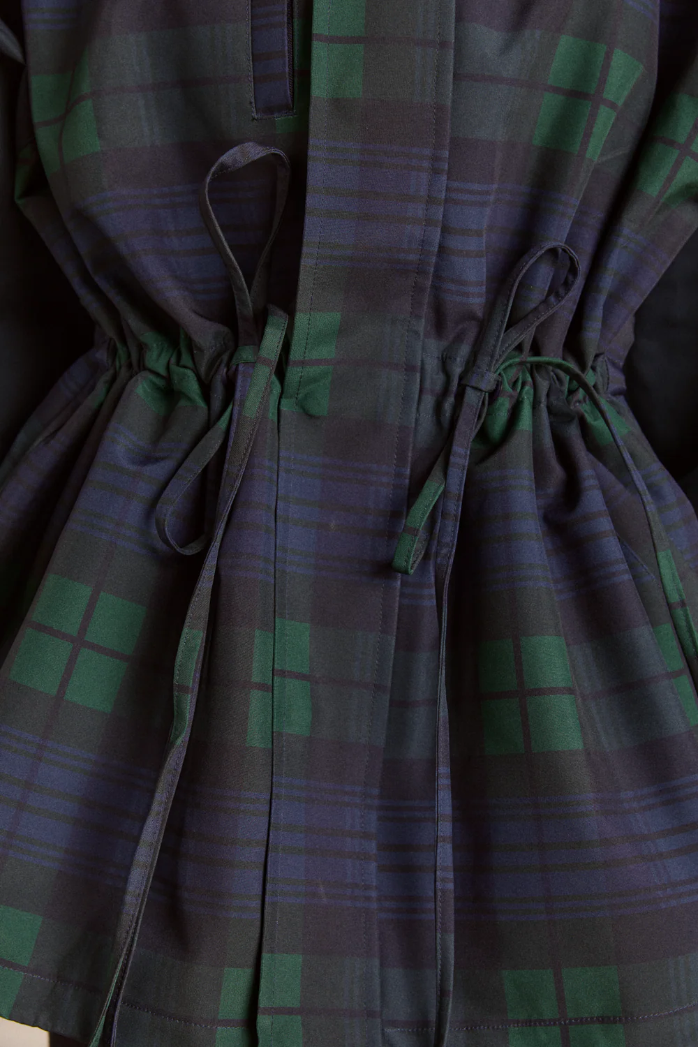 Liu Raincoat - Navy Check