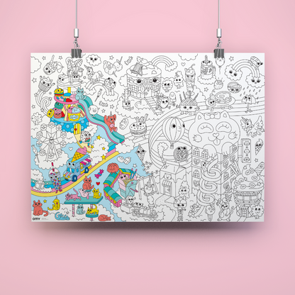Giant Colouring Poster - Kawaii