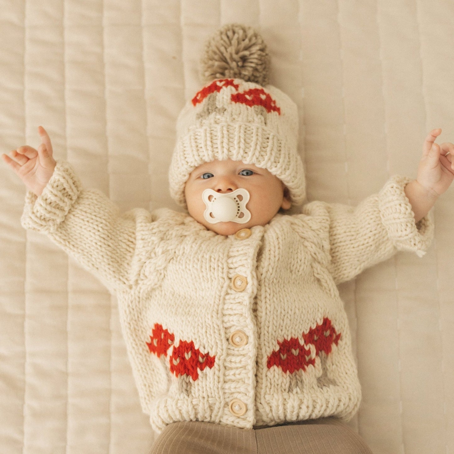 Mushroom Cardigan -Natural