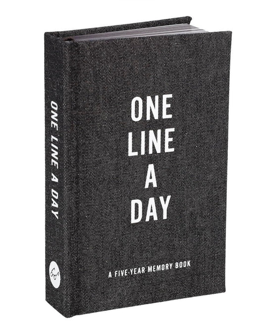 One Line a Day Memory Book - Black Canvas
