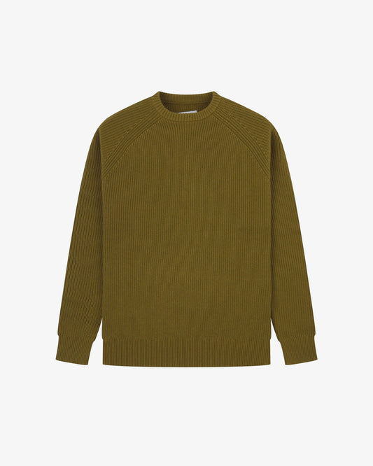 Crew Knit Jumper - Woodland Green