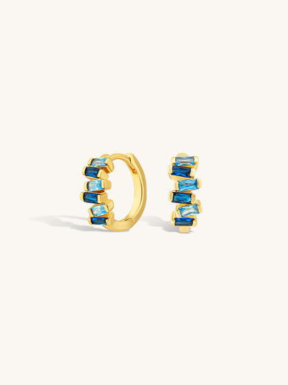 Sapphire Block Huggies