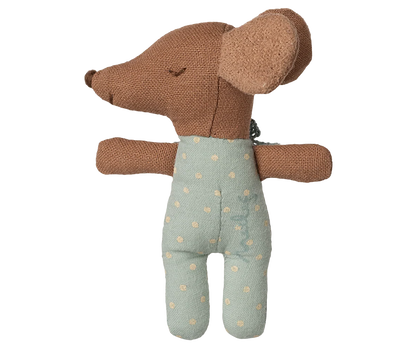 Sleepy/ Wakey Baby Mouse In Matchbox - Blue