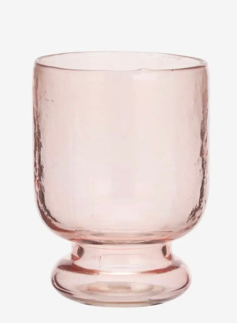 Hammered Drinking Glass - Light Peach