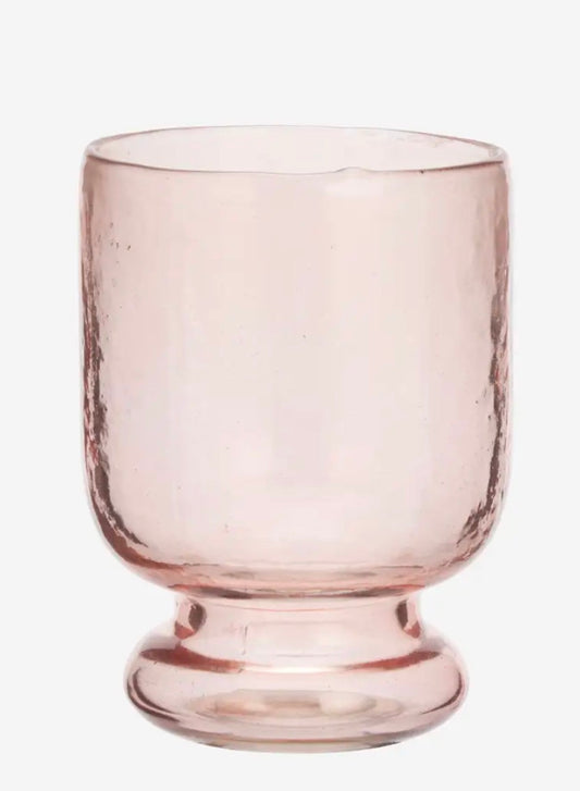 Hammered Drinking Glass - Light Peach