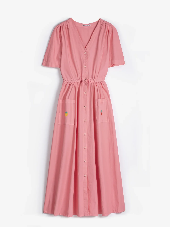 V - Neck Shirt Dress