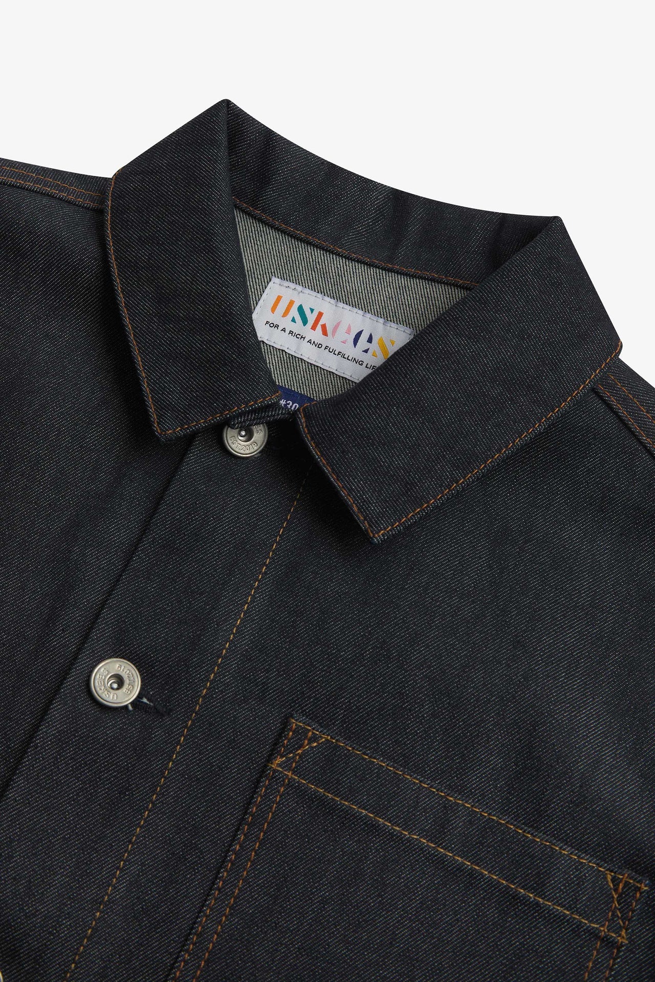3001 Buttoned Overshirt - Raw Orta Denim
