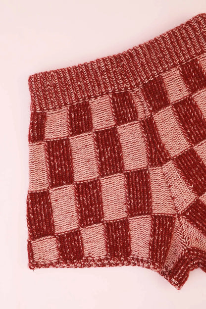 Raven Knit Shorts - Brick