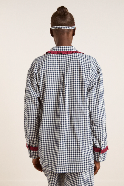 Antonia PJ Set - Navy Gingham