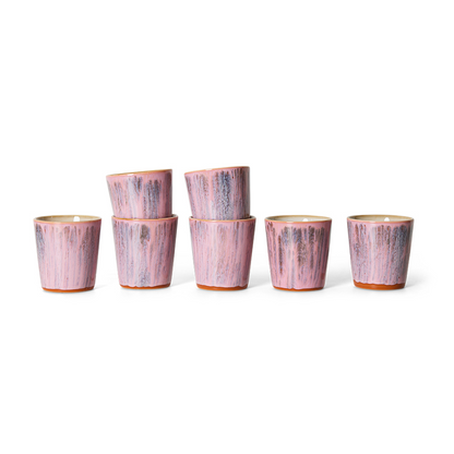 70s Ceramic Coffee Mug - Rhubarb