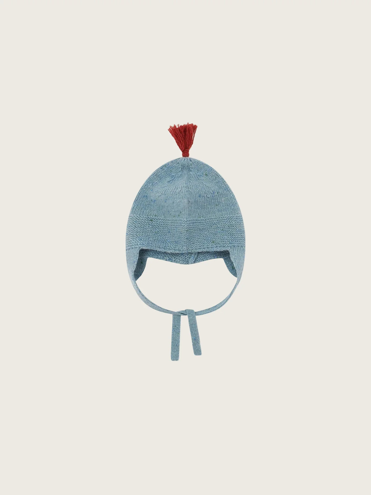Winter Sky Contrast Tassel Hat