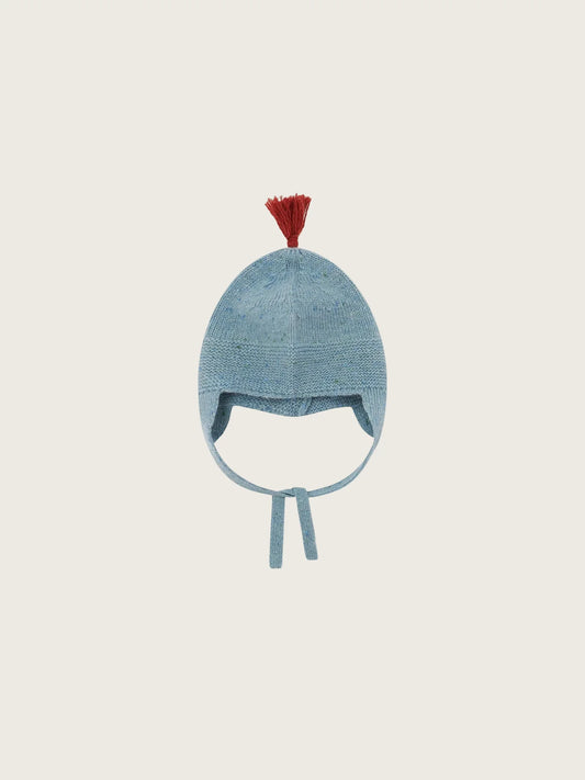 Winter Sky Contrast Tassel Hat
