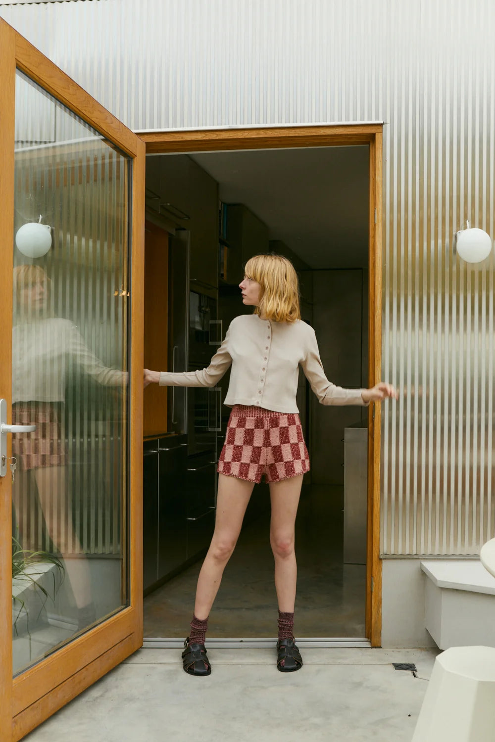 Raven Knit Shorts - Brick