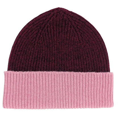 Lambswool Beanie - Red/Pink