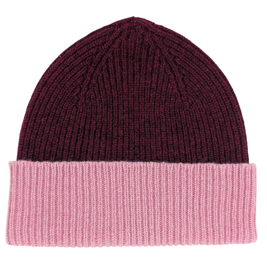 Lambswool Beanie - Red/Pink