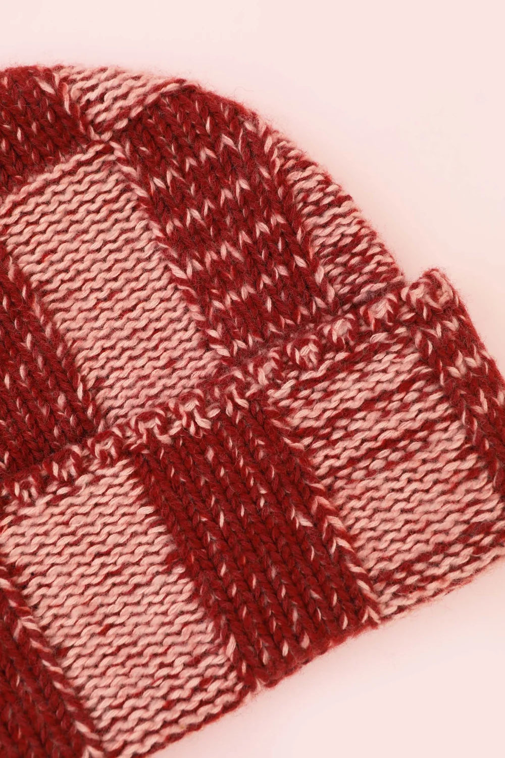 Check Beanie - Brick