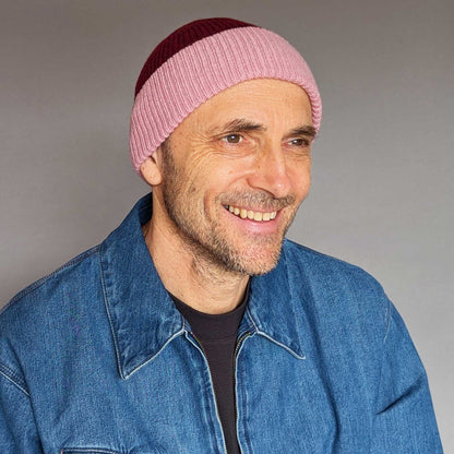 Lambswool Beanie - Red/Pink