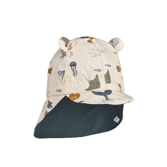 Gorm Reversible Sunhat - Sea Creatures / Sandy