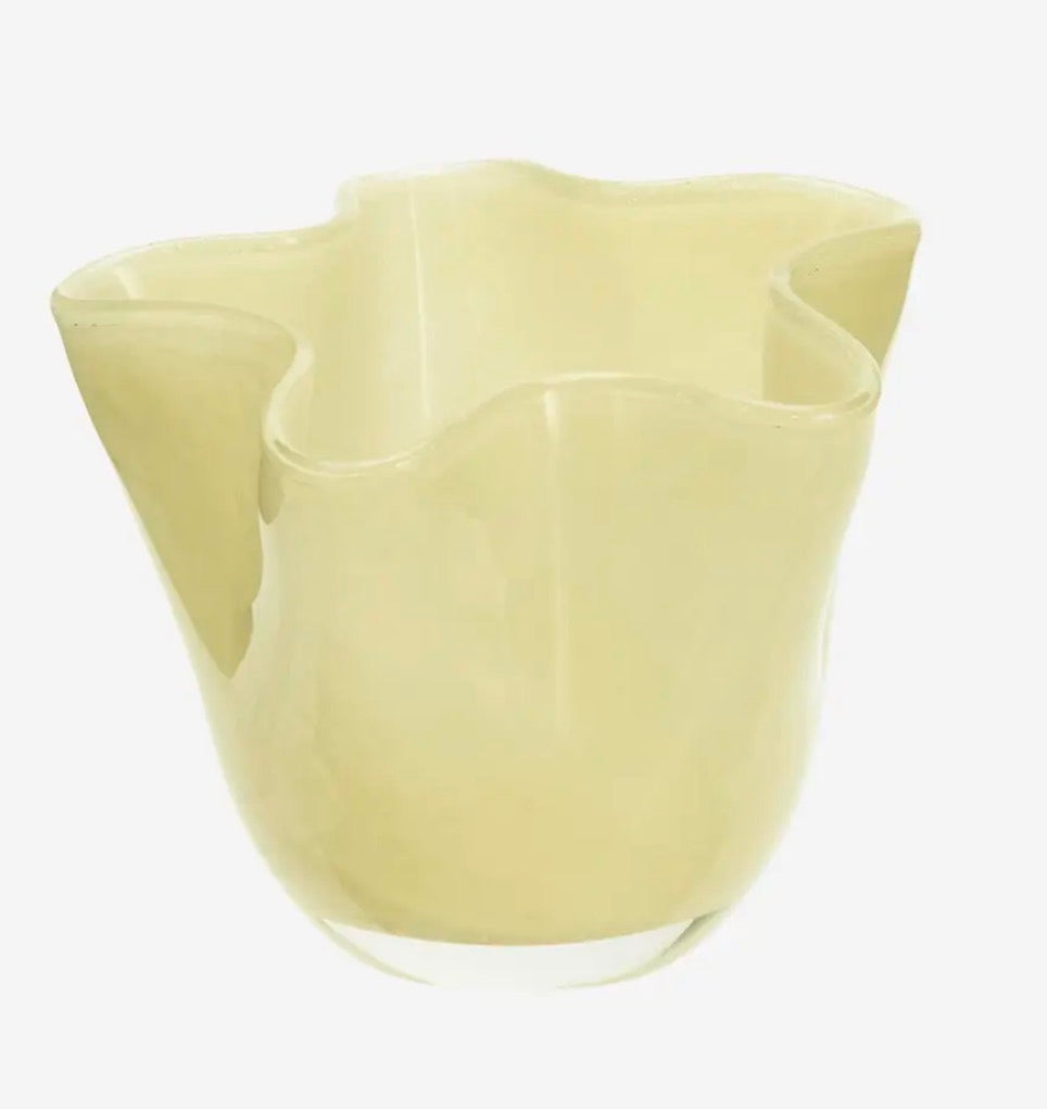 Glass Vase - Light Yellow